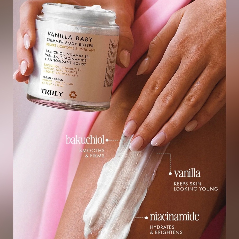 TRULY BEAUTY Vanilla Baby Shimmer Body Butter 6.7 Oz - Picture 3 of 7